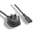 Monoprice Power Cord - BS 1363 (UK) with 5A fuse to IEC 60320 C7 (non Polarized) 36384